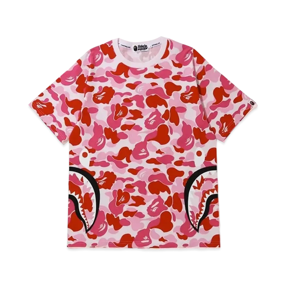 A BATHING APE ABC Camo Side Shark Tee "Pink"