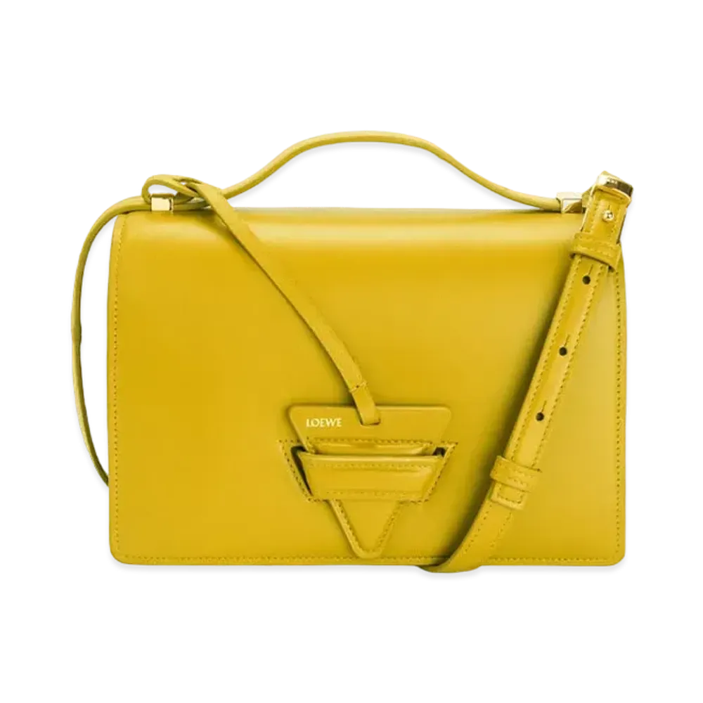 LOEWE Barcelona Bag In Silk Calfskin "Ochre"