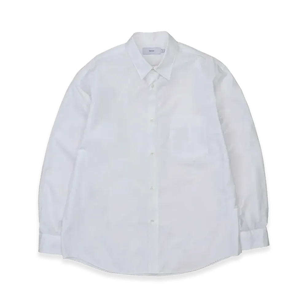 Graphpaper High Count Regular Collar Round Cut Oversized Shirt "White"