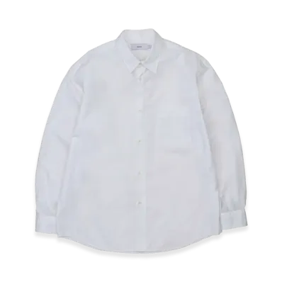 Graphpaper High Count Regular Collar Round Cut Oversized Shirt "White"