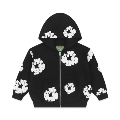 DENIM TEARS Kids Cotton Wreath Zip Hoodie "Black"