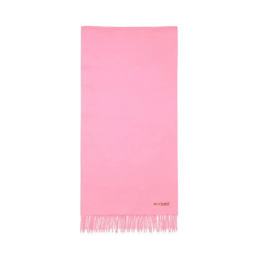 Acne Studios Fringed Wool Scarf - Narrow "Bubble Pink"