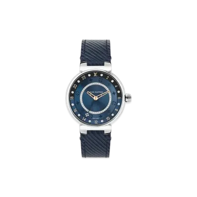 Louis Vuitton Tambour Moon Dual Time 35MM "Navy Blue"