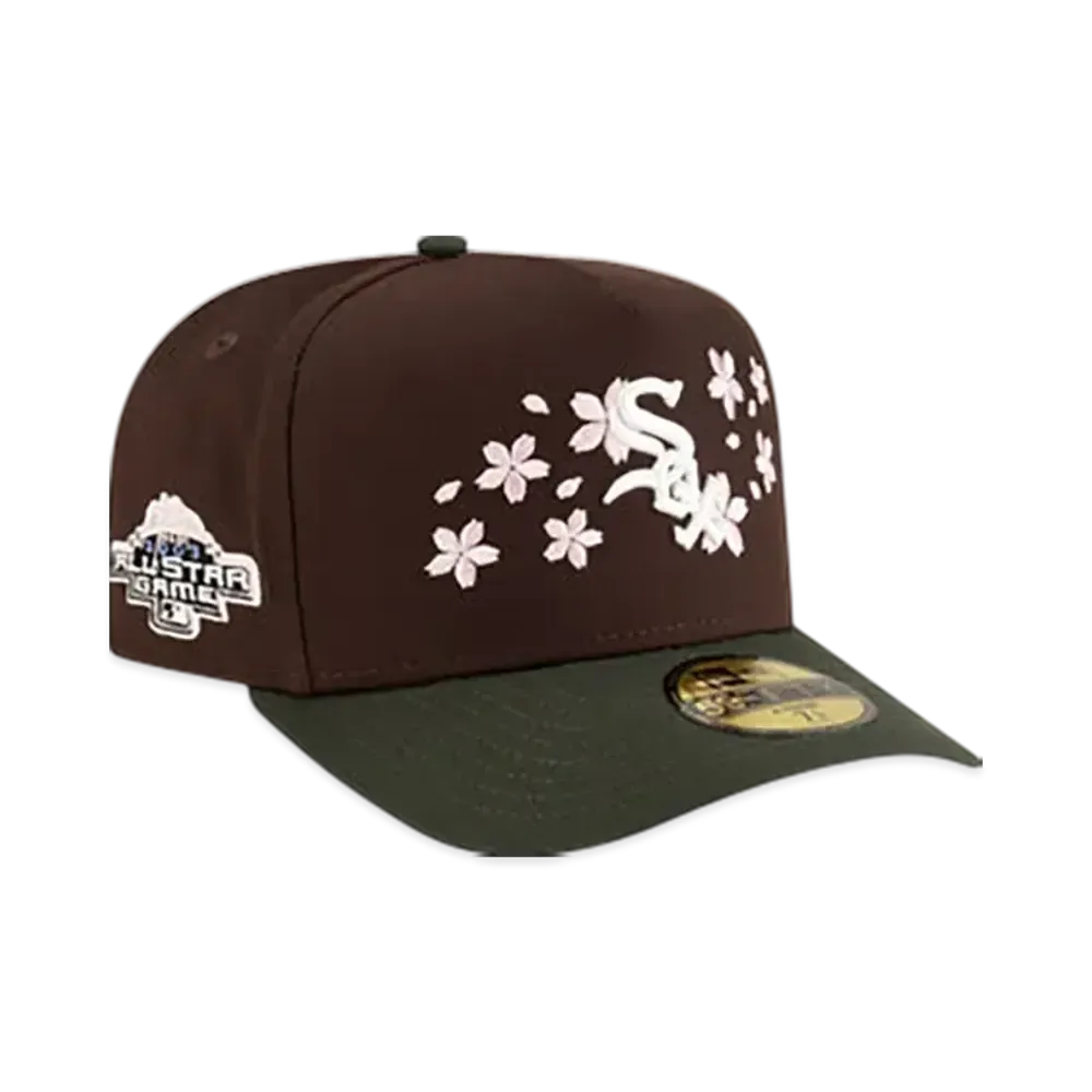 NEW ERA Just Caps Cherry Blossom 59Fifty A-Frame Fitted Chicago White Sox "Brown/Green"