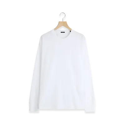 COMOLI Cotton Jersey L/S T-Shirt "White"