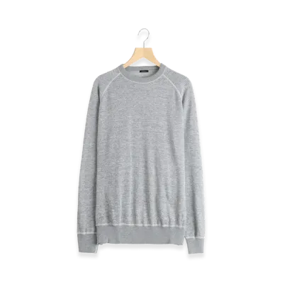 COMOLI Gray French Terry Crewneck "Gray"