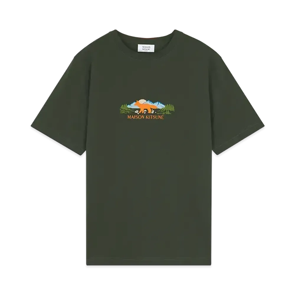 Maison Kitsune Outdoor Profile Fox Comfort T-Shirt "Ranger Green"