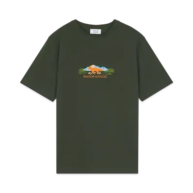 Maison Kitsune Outdoor Profile Fox Comfort T-Shirt "Ranger Green"