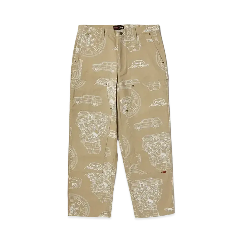HUF x Toyota TRD Schematic Double Knee Pant "Tan"