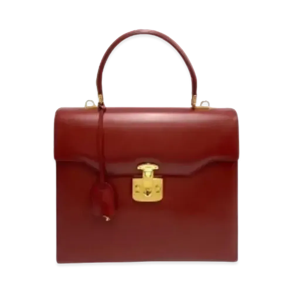GUCCI Old Gucci Ladylock Mini Tote Bag "Red"