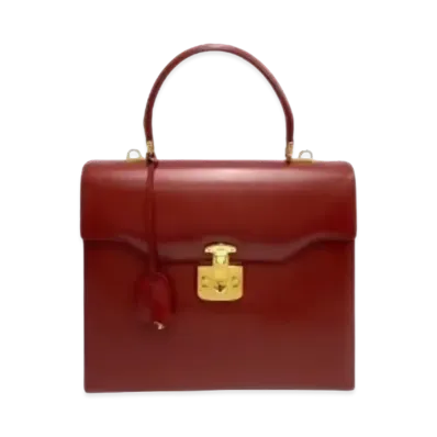 GUCCI Old Gucci Ladylock Mini Tote Bag "Red"