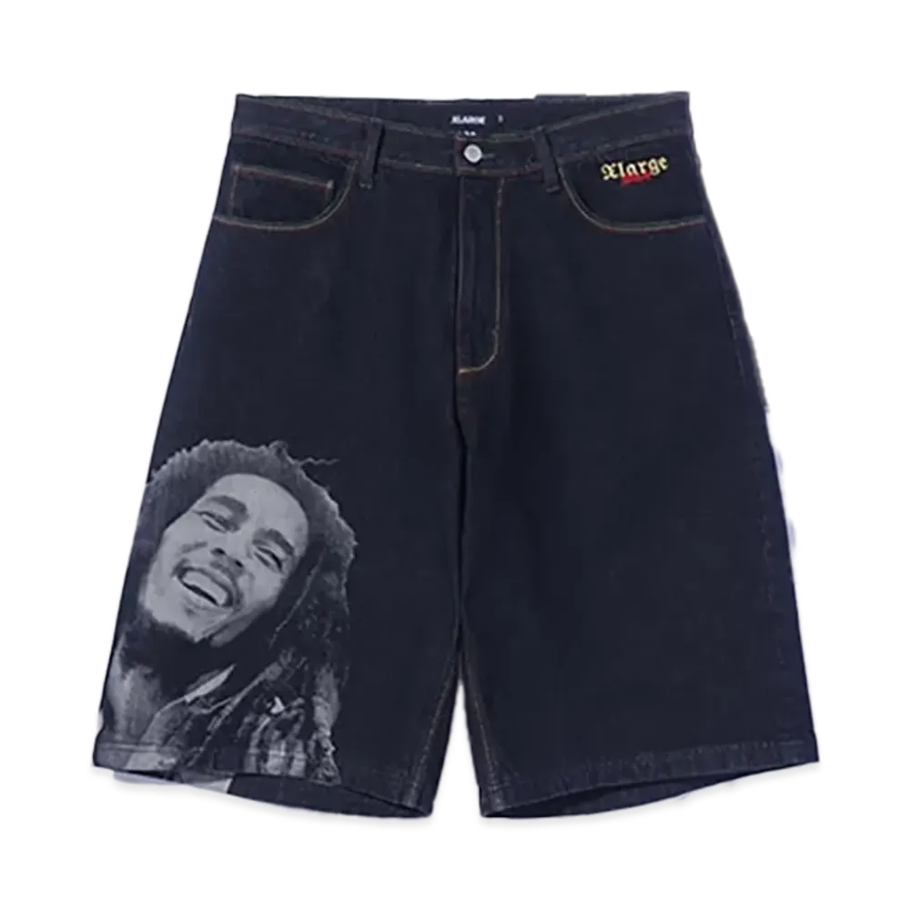 XLARGE x BOB MARLEY Denim Shorts "Black"