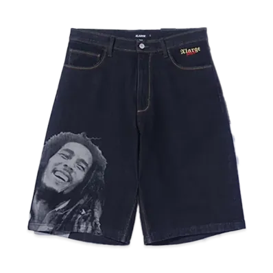 XLARGE x BOB MARLEY Denim Shorts "Black"