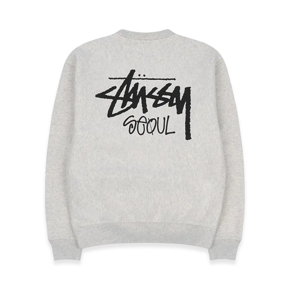 Stussy Stock Seoul Crew "Ash Heather"