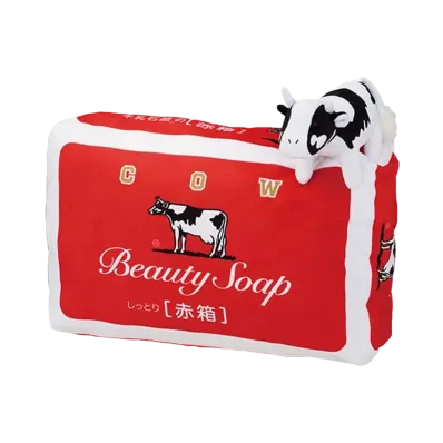 BANDAI "Ichiban Kuji" -Cow Brand Soap- Last One Prize Cow Brand Soap Red Box Cushion