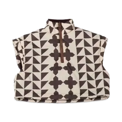 atmos pink Reversible Nakawata Quilt Gala Vest "Beige/Brown"