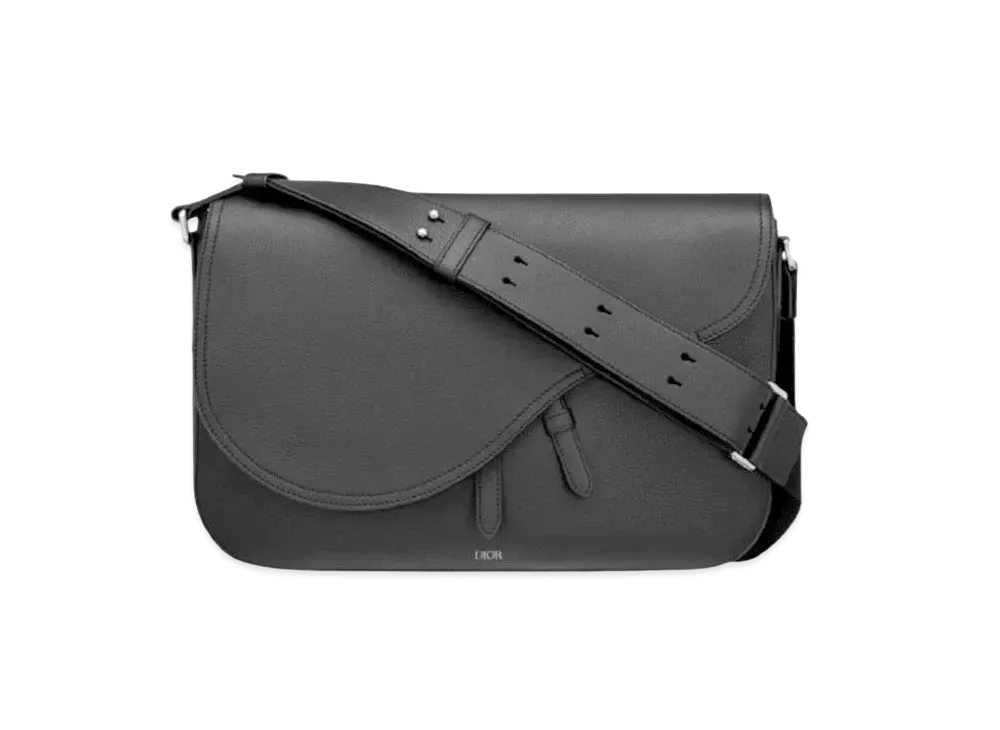 Dior Saddle Messenger Bag Grain Calfskin "Black"