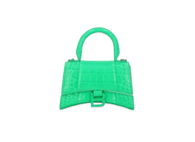 BALENCIAGA Women's Hourglass XS Top Handle Bag "Green"