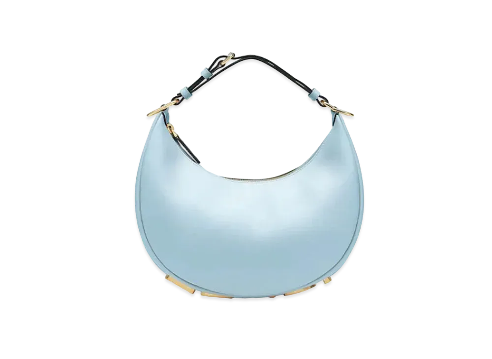 FENDI Fendigraphy Small Leather Bag "Light Blue"