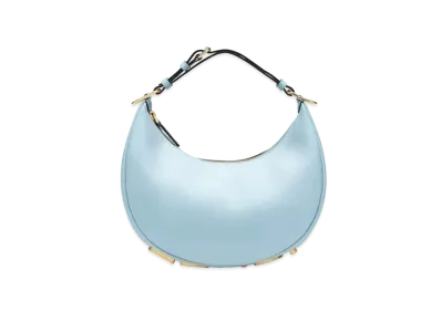 FENDI Fendigraphy Small Leather Bag "Light Blue"