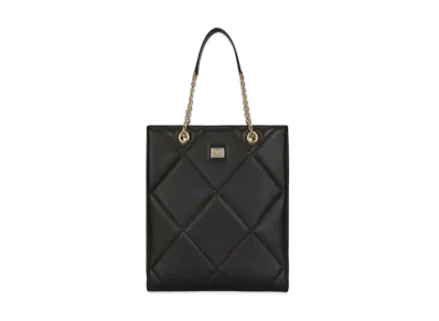 Dolce&Gabbana Jungle Shopping Bag Matrasse Calfskin "Black"