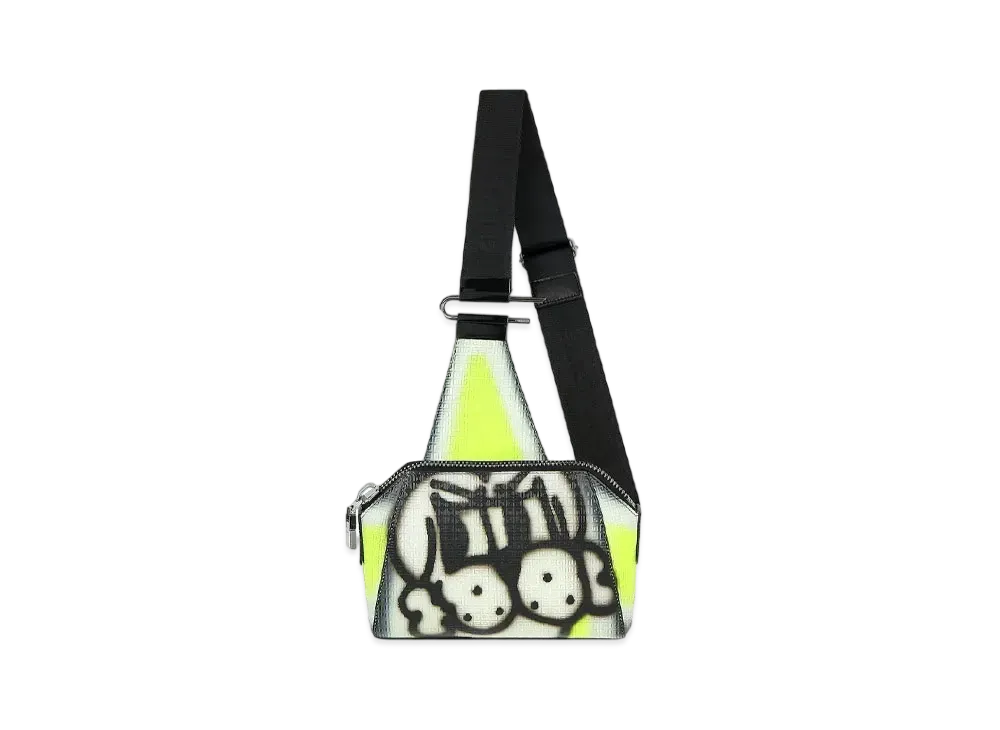 GIVENCHY Small Antigona Crossbody Bag In Leather With Tag Effect Dog Print "Fullo Eoilo"