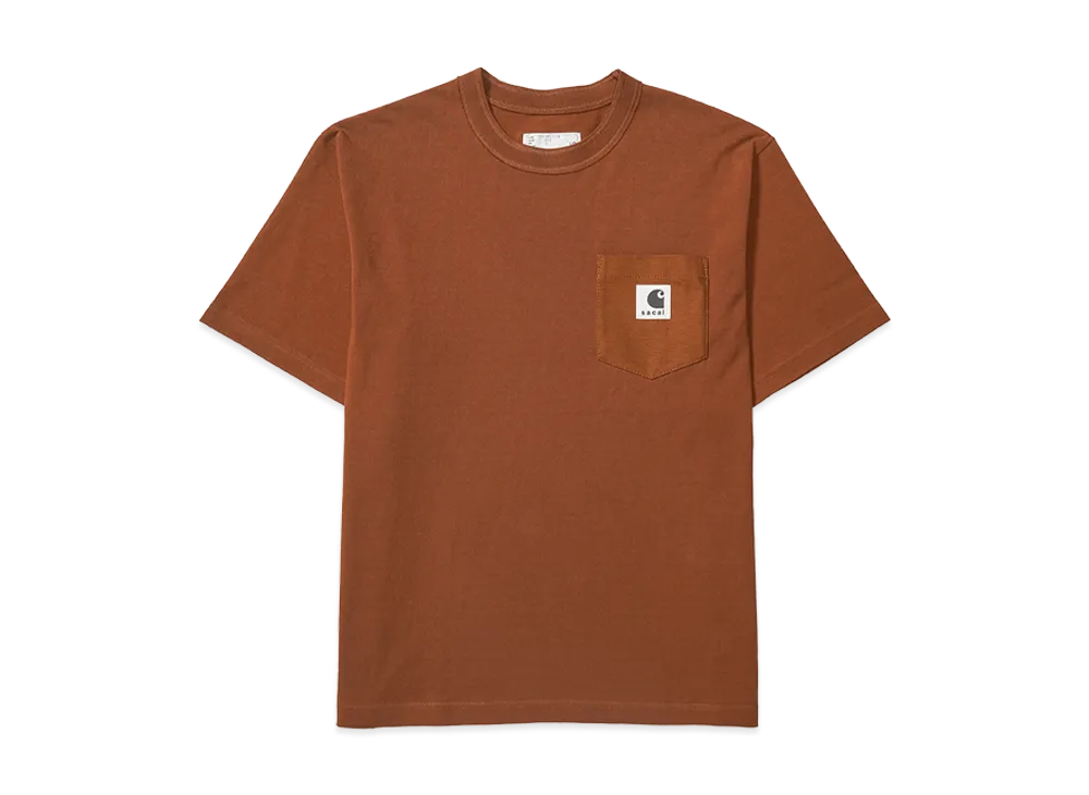 sacai x Carhartt WIP Cotton Jersey T-Shirt "Dark Beige"