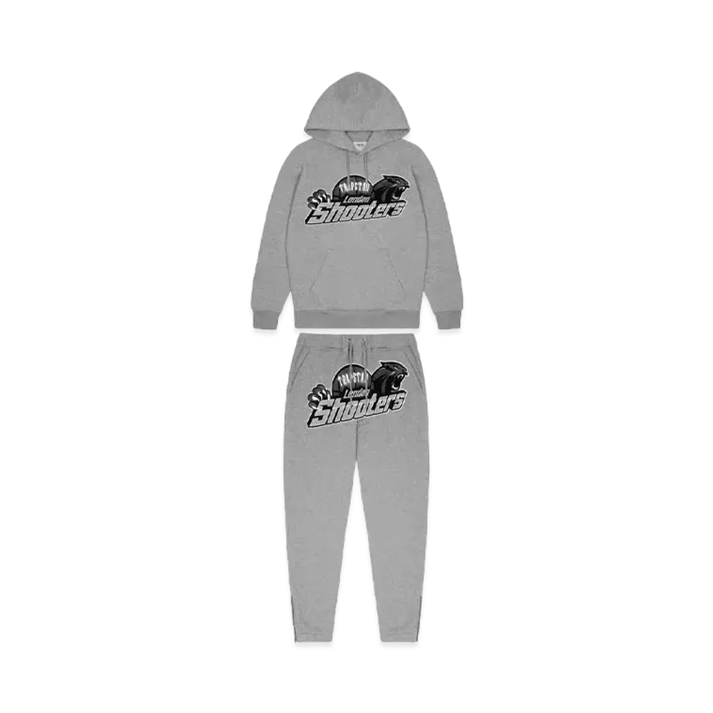 TRAPSTAR Shooters Hoodie Tracksuit "Grey/Blue"