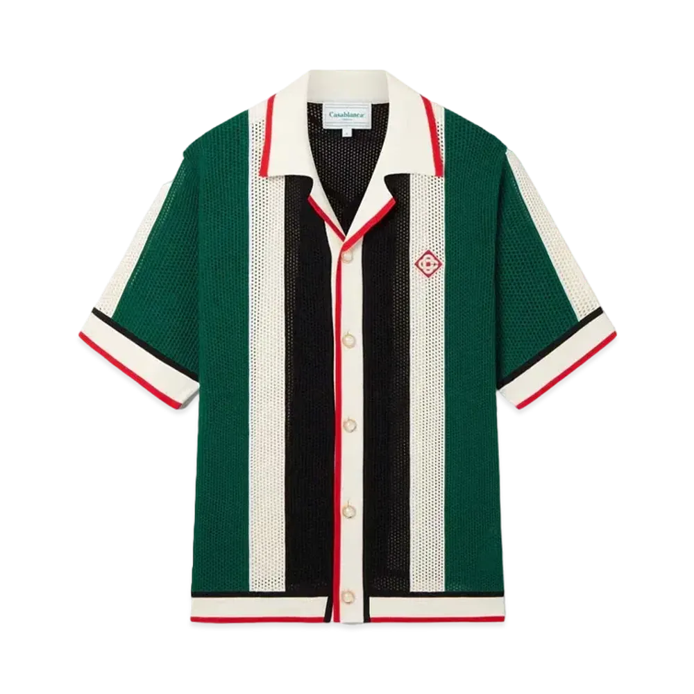 Casablanca Striped Mesh Shirt "Multi"