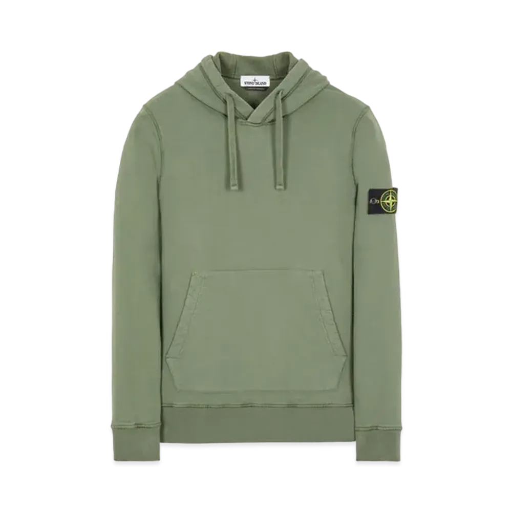 Stone Island 64120 BRUSHED COTTON FLEECE "Sage Green"