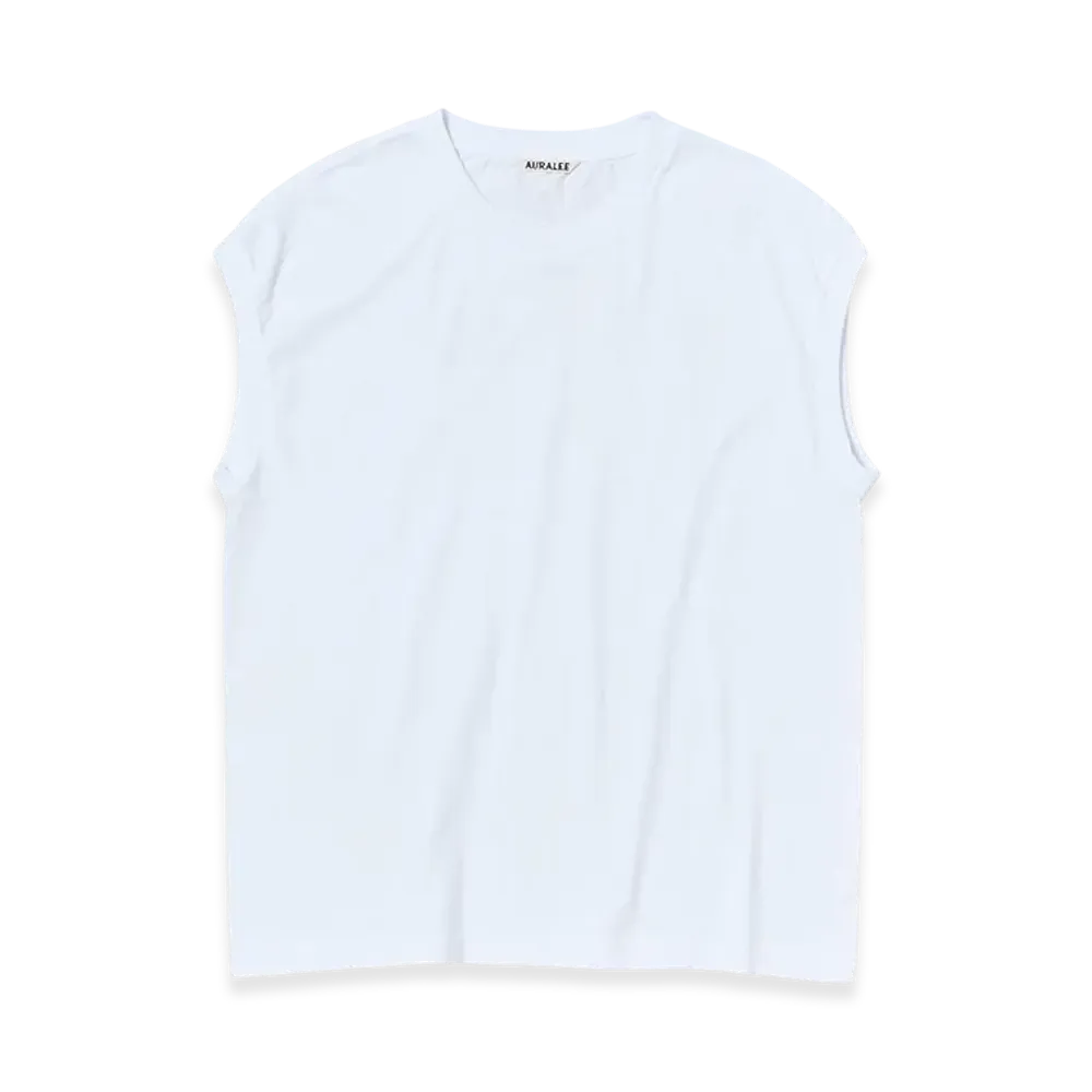 AURALEE Women's Seamless Crew Neck Sleeveless "White"