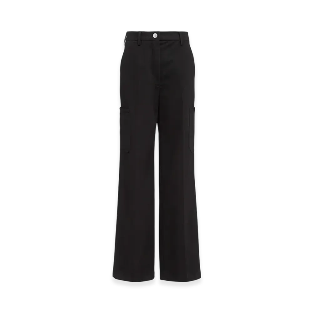 PRADA Women's Stretch Gabardine Pants "Black"