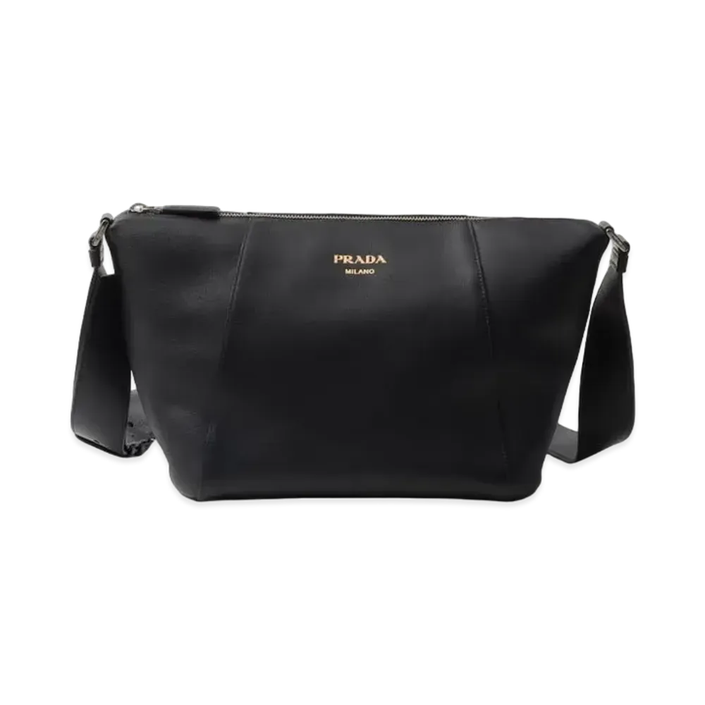 PRADA Leather Shoulder Bag "Black"