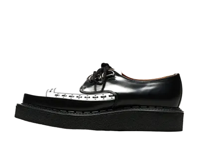 GEORGE COX Diano D-Ring No.5 Sole "Black/White" Modified Leather 4410-V-040031
