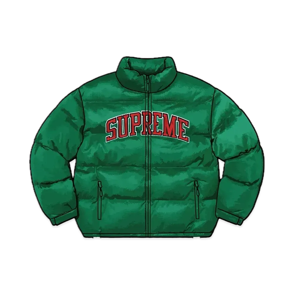 Supreme Mesh Jersey Puffer Jacket "Green"