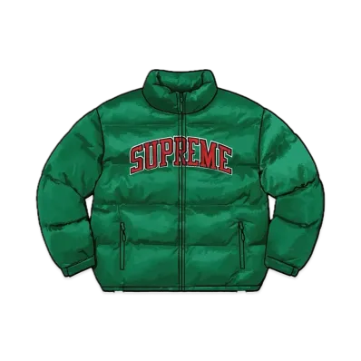 Supreme Mesh Jersey Puffer Jacket "Green"