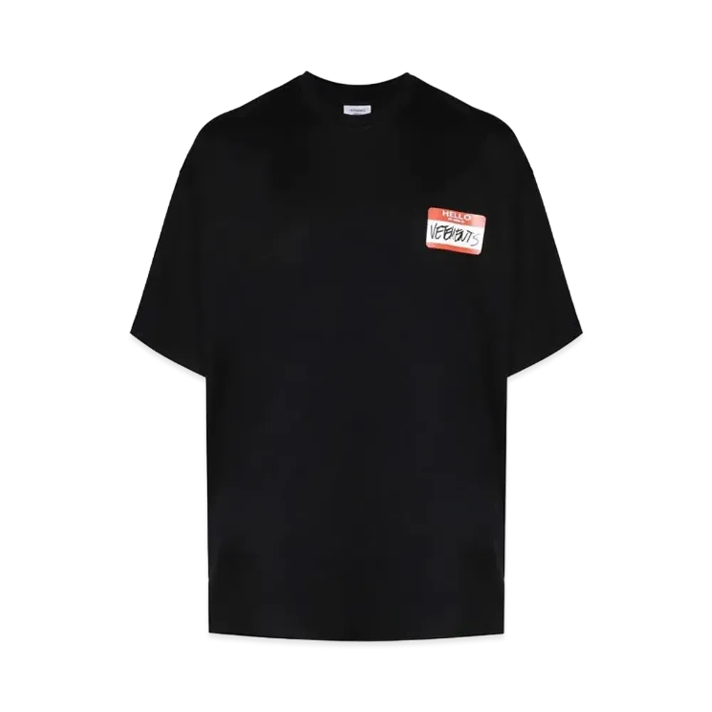 VETEMENTS NAME TAG T-shirt "Black"