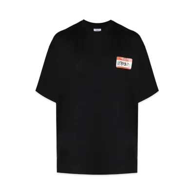 VETEMENTS NAME TAG T-shirt "Black"