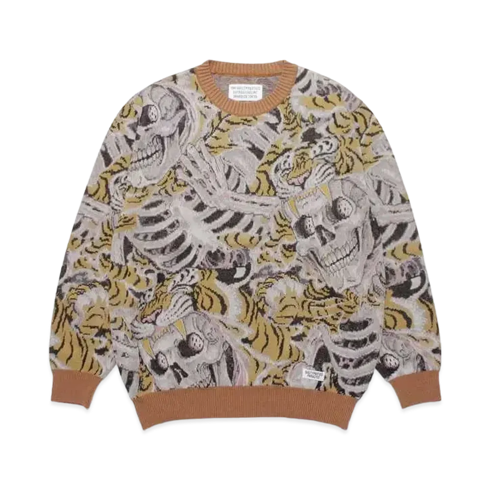 WACKO MARIA TIM LEHI / Jacquard Sweater "Yellow"