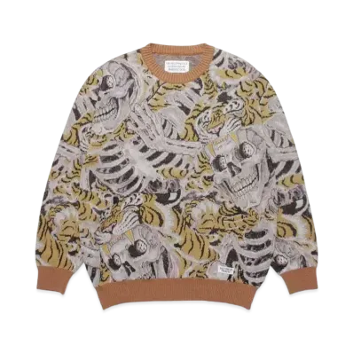 WACKO MARIA TIM LEHI / Jacquard Sweater "Yellow"