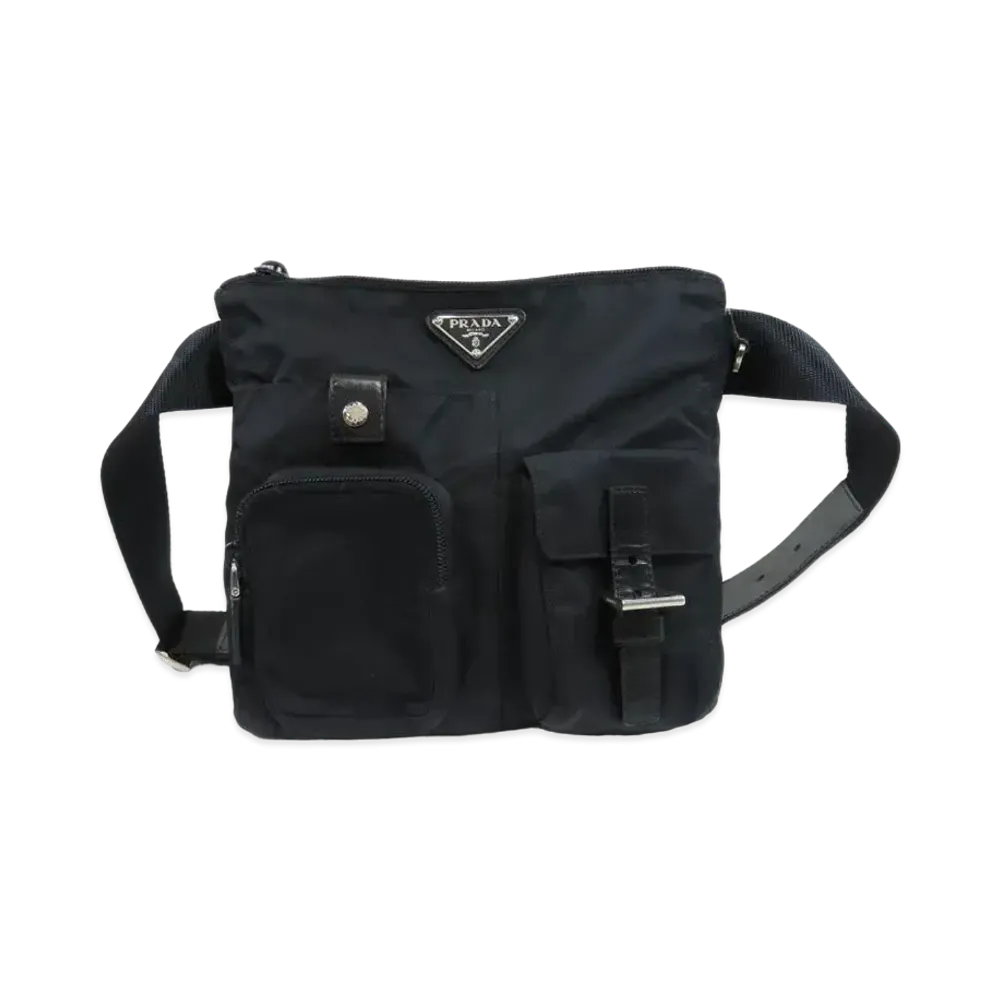 PRADA Nylon Body Bag "Black"