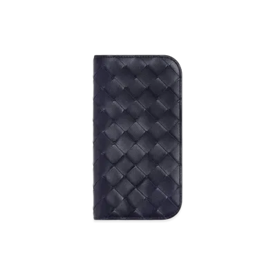 Bottega Veneta Intrecciato iPhone 16 Foglio Case "Nocturnal"