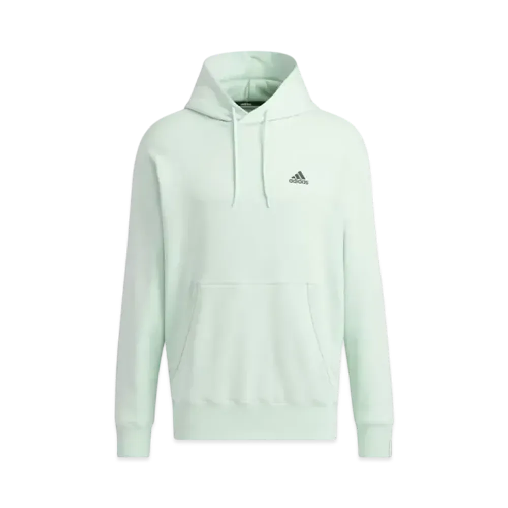 adidas Essentials Plus Loose Fit Small Logo French Terry Pullover Parka "Linen Green"