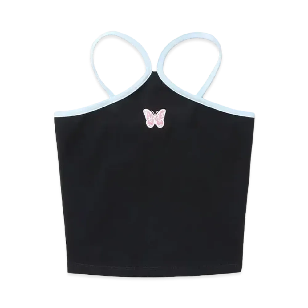 A BATHING APE Printed Halterneck Tank Top "Charcoal"