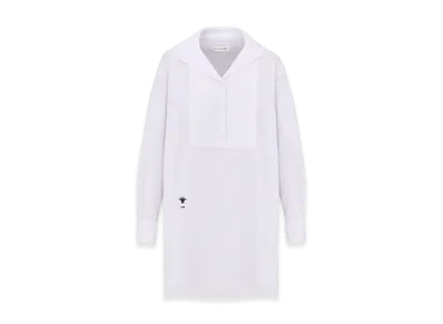 Dior Women's Blouse with Sailor Collar Cotton Poplin "White"