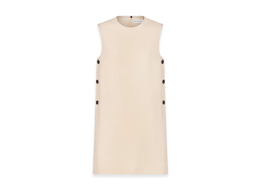 Dior Women's Wool and Silk Sleeveless Tunic "Ecru"