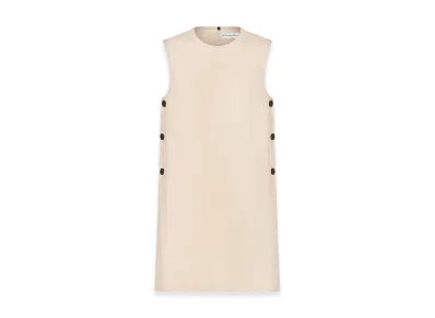 Dior Women's Wool and Silk Sleeveless Tunic "Ecru"