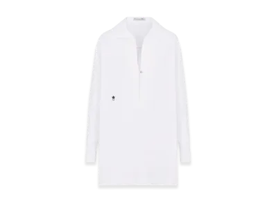 Dior Women's Long Blouse Cotton Poplin "White"