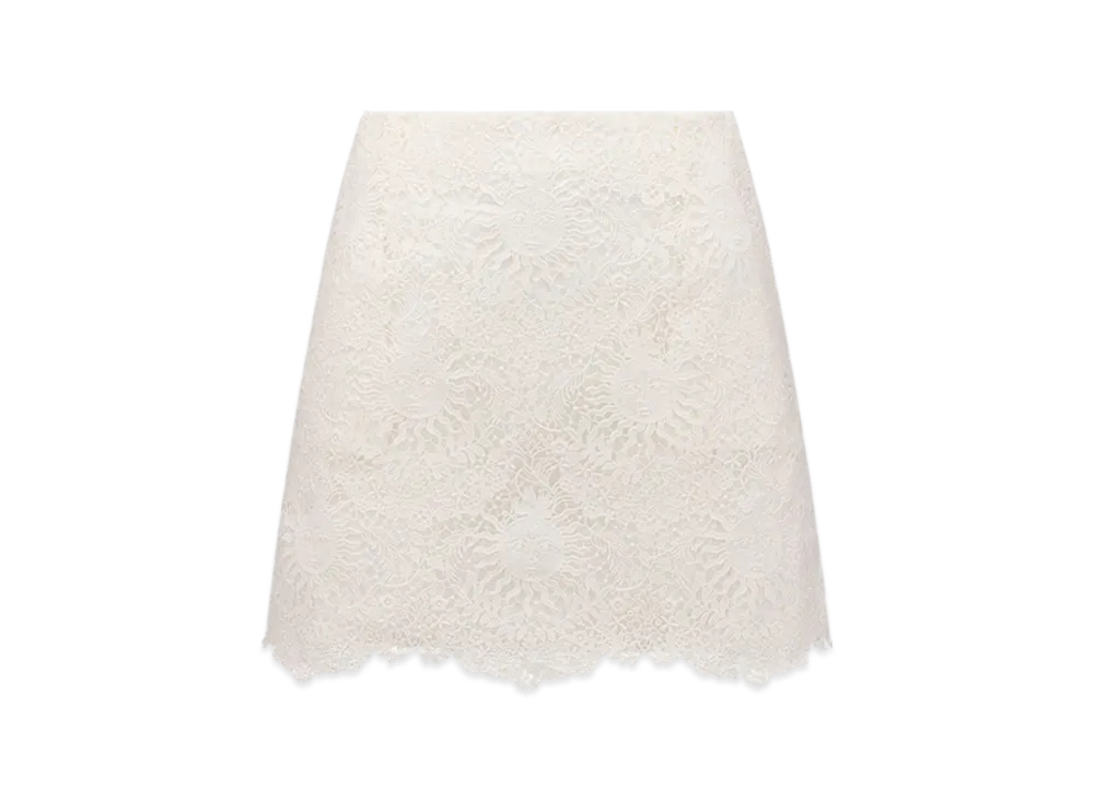 Dior Women's Toile De Jouy Soleil Technical Cotton Lace Dioriviera Mini Skirt "Ecru"