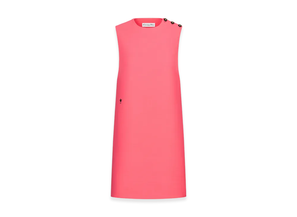 Dior Women's Wool and Silk Dioriviera Straight Dress "Candy Pink"